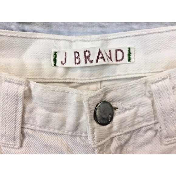 J Brand White Vixen Cut Off Distressed Shorts - Picture 6 of 8